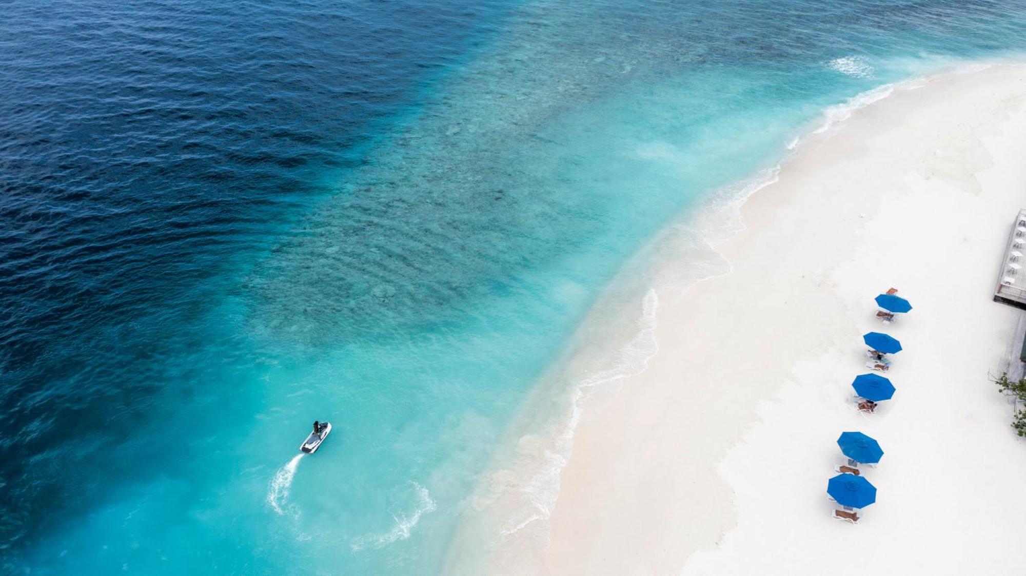 Malahini Kuda Bandos Resort Hulhumale Exterior photo Aerial view of the beach